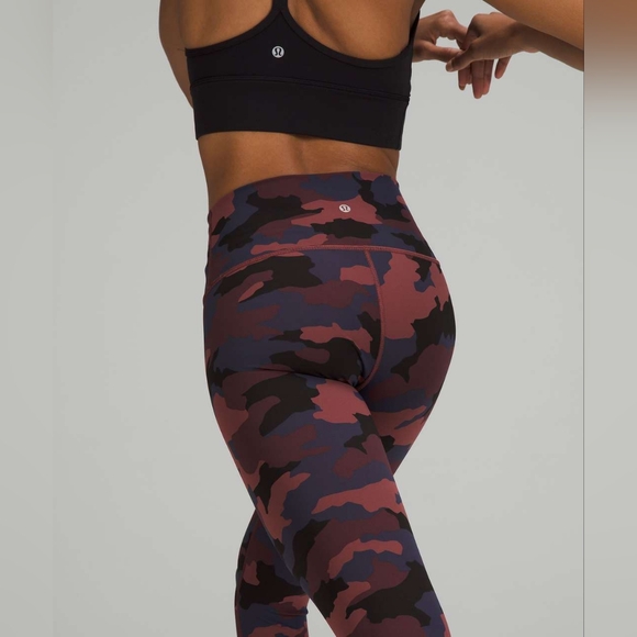 Lululemon Wunder Train High-Rise Leggings | Size 8 | Heritage 365 Camo Smoky Red - Picture 5 of 9